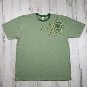 Bleach Dyed Here and Now Ringer Graphic T-Shirt Men's Size XL